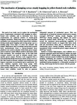 The mechanics of jumping versus steady hopping in yellow-footed rock wallabies