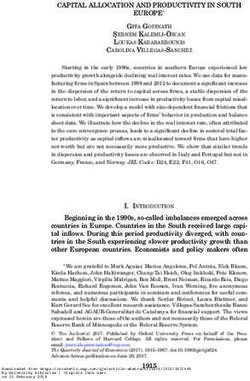 CAPITAL ALLOCATION AND PRODUCTIVITY IN SOUTH EUROPE