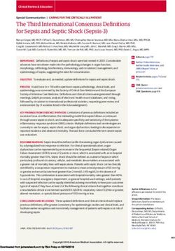 The Third International Consensus Definitions for Sepsis and Septic Shock (Sepsis-3) - FMDA