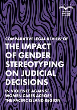 The impact of gender stereotyping on judicial decisions - comparative legal review of - in violence against women cases across the pacific island ...