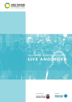 LIVE AND MOVE DELIVERING A GREEN RECOVERY 18 - 21 JANUARY 2021 - Abu Dhabi Sustainability Week