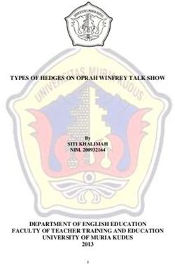 TYPES OF HEDGES ON OPRAH WINFREY TALK SHOW - DEPARTMENT OF ENGLISH EDUCATION FACULTY OF TEACHER TRAINING AND EDUCATION UNIVERSITY OF MURIA KUDUS