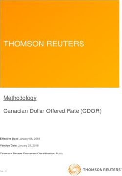 THOMSON REUTERS Methodology Canadian Dollar Offered Rate (CDOR)