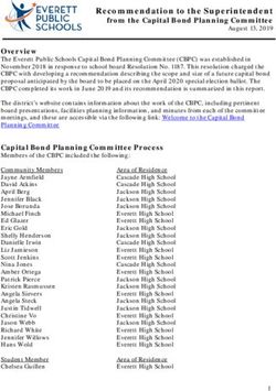 Recommendation to the Superintendent - from the Capital Bond Planning Committee August 13, 2019 - Everett Public Schools