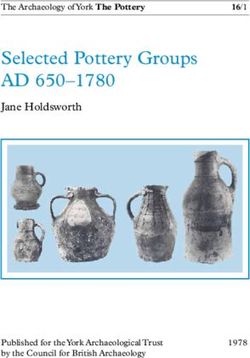 Selected Pottery Groups - AD 650-1780 Jane Holdsworth 16/1