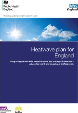 Heatwave plan for England - Supporting vulnerable people before and during a heatwave - Advice for health and social care professionals - Hot Chemist