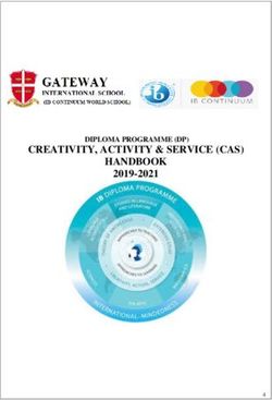 CREATIVITY, ACTIVITY & SERVICE (CAS) HANDBOOK - 2019-2021 DIPLOMA PROGRAMME (DP)