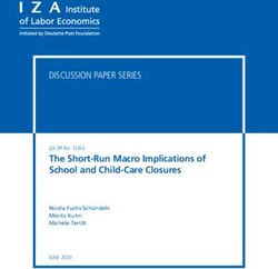 The Short-Run Macro Implications of School and Child-Care Closures - IZA DP No. 13353 JUNE 2020