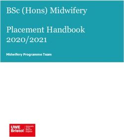 BSc (Hons) Midwifery Placement Handbook 2020/2021 - Midwifery Programme Team - UWE Bristol