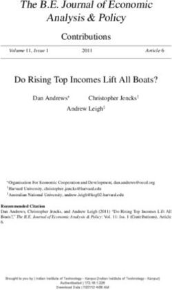 The B.E. Journal of Economic Analysis & Policy