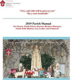 2019 Parish Manual "Give, and Gifts will be given to you" "Da y serás bendecido" - For Pastors, Parish Priests, Deacons, Business Managers ...