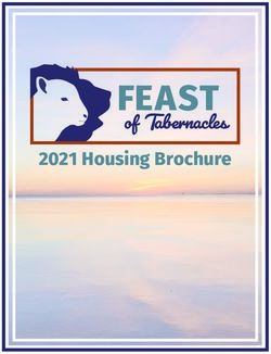 2021 Housing Brochure COGWA Feast of Tabernacles