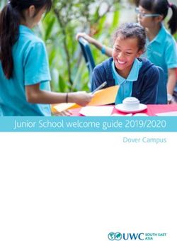 Junior School welcome guide 2019/2020 - Dover Campus - UWCSEA