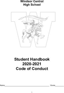 STUDENT HANDBOOK 2020-2021 CODE OF CONDUCT - WINDSOR CENTRAL HIGH SCHOOL - NAME_ GRADE_ ...