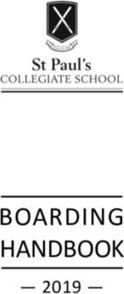 BOARDING HANDBOOK - 2019- St Paul's Collegiate School