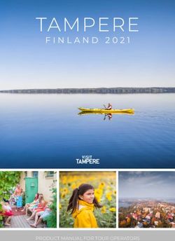 TAMPERE FINLAND 2021 - PRODUCT MANUAL FOR TOUR OPERATORS - NordicMarketing