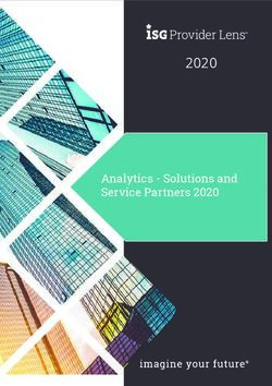 2020 Analytics - Solutions and Service Partners 2020 - ISG