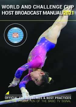 WORLD AND CHALLENGE CUP HOST BROADCAST MANUAL 2021 - OFFICIAL FIG GUIDELINES & BEST PRACTICES