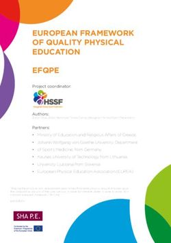 EUROPEAN FRAMEWORK OF QUALITY PHYSICAL EDUCATION EFQPE - eupea