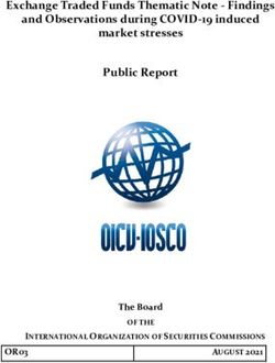 Exchange Traded Funds Thematic Note - Findings and Observations during COVID-19 induced market stresses Public Report - OR03 - IOSCO