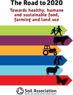 The Road to 2020 Towards healthy, humane and sustainable food, farming and land use - Soil Association