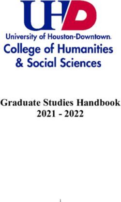 Graduate Studies Handbook 2021 2022 - the University of ...