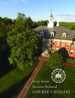 Senior School COURSE CATALOG 2019-2020 - Shady Side Academy