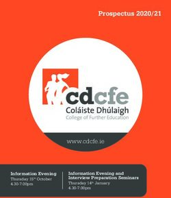 Prospectus 2020/21 - www.cdcfe.ie Information Evening and Interview Preparation Seminars - Colaiste Dhulaigh