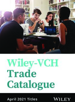Wiley-VCH Trade Catalogue - April 2021 Titles