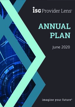 ANNUAL PLAN June 2020 - ISG