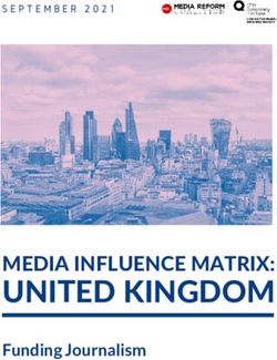 UNITED KINGDOM MEDIA INFLUENCE MATRIX: Funding Journalism - Media Reform Coalition