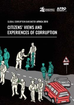 CITIZENS' VIEWS AND EXPERIENCES OF CORRUPTION - GLOBAL CORRUPTION BAROMETER AFRICA 2019 - Transparency International