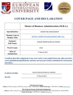 MARKETING MANAGEMENT KHALED MOUHYELDIN ALI SHOSHA - 3546 17 March 2021 17 March 2021