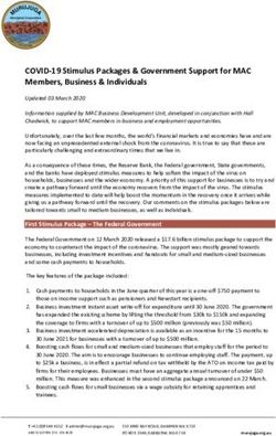 COVID-19 Stimulus Packages & Government Support for MAC Members, Business & Individuals