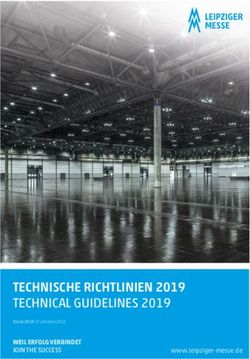 TECHNISCHE RICHTLINIEN 2019 TECHNICAL GUIDELINES 2019 - WEIL ERFOLG ...