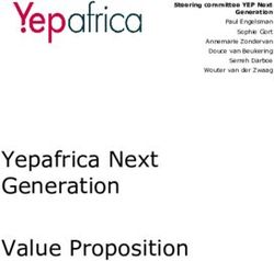 Yepafrica Next Generation Value Proposition - Steering committee YEP Next Generation - Yep Africa