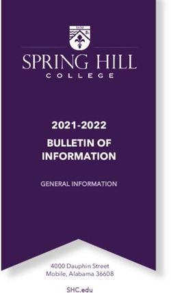 BULLETIN OF INFORMATION 2021-2022 - 4000 Dauphin Street Mobile, Alabama 36608 - BadgerWeb