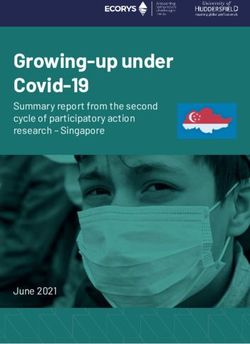 Growing-up under Covid-19 - Growing-up under Covid-19 Summary report from the second cycle of participatory action research - Singapore - Growing ...