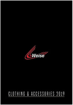 CLOTHING & ACCESSORIES 2019 - Weise