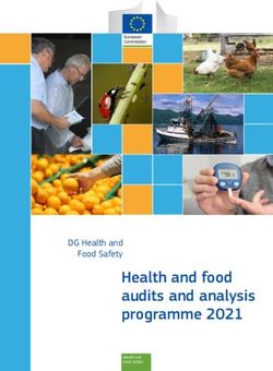 Health and food audits and analysis programme 2021 - DG Health and Food Safety