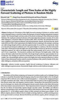 Characteristic Length and Time Scales of the Highly Forward Scattering of Photons in Random Media - MDPI
