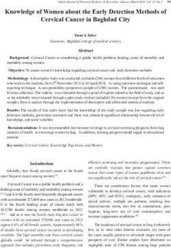 Knowledge of Women about the Early Detection Methods of Cervical Cancer in Baghdad City - Open Journal Systems