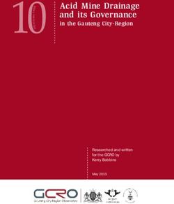 Acid Mine Drainage and its Governance - in the Gauteng City-Region - Researched and written for the GCRO by Kerry Bobbins