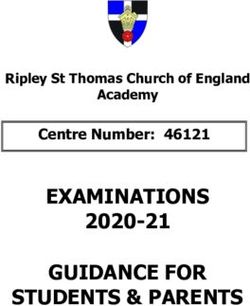 EXAMINATIONS GUIDANCE FOR STUDENTS & PARENTS - 2020-21 Centre Number ...