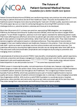 The Future of Patient-Centered Medical Homes