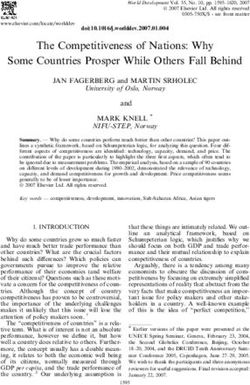 The Competitiveness of Nations: Why Some Countries Prosper While Others Fall Behind