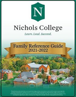 Family Reference Guide 2021-2022 - Nichols College Orientation