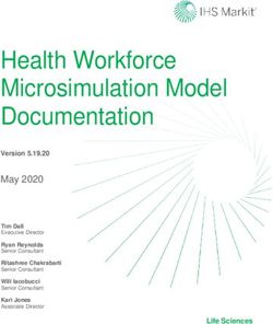 Health Workforce Microsimulation Model Documentation - May 2020 Version 5.19.20 - IHS Markit
