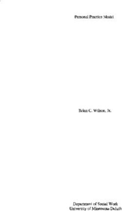 Personal Practice Model - Brian C. Wilson, Jr - Department of Social Work University of Minnesota-Duluth
