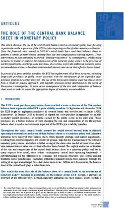 ARTICLES THE ROLE OF THE CENTRAL BANK BALANCE SHEET IN MONETARY POLICY
